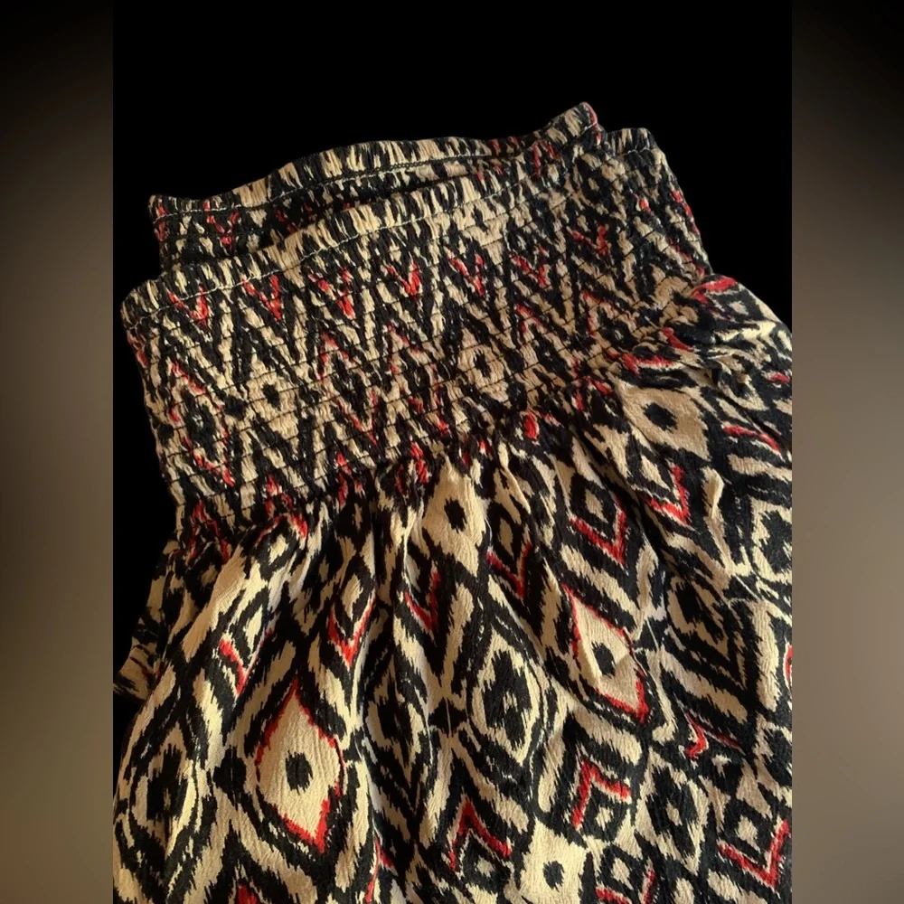DENIM 24/7 Wide Leg Palazzo Pants Red Black & Tan Print Women’s Plus Size 18 - Picture 5 of 9